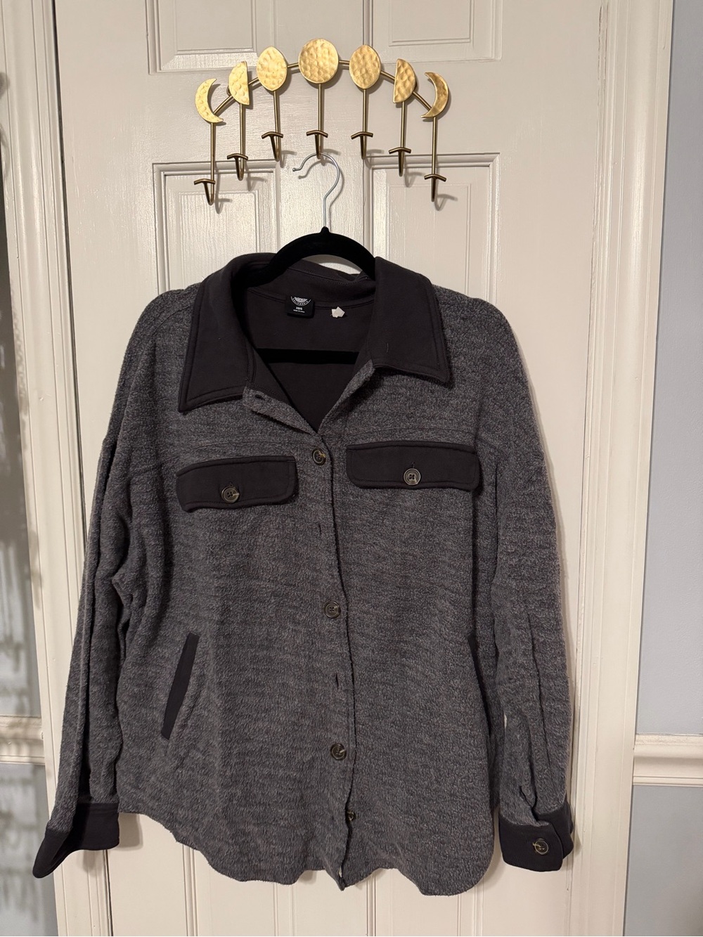 PacSun Charcoal Gray Button-Front Utility Jacket